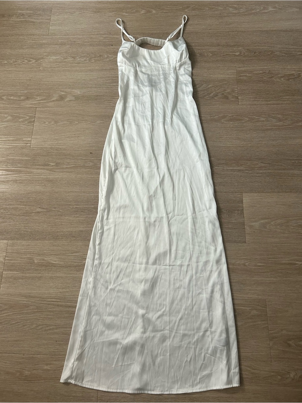 SHEIN White Spaghetti Strap Maxi Slip Dress